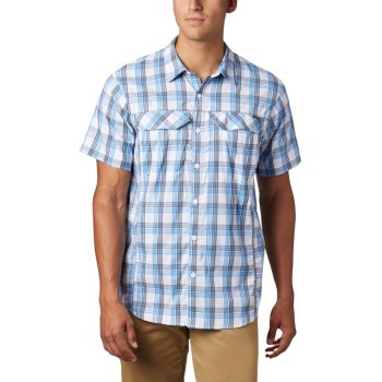 Columbia Overhemd Heren, Silver Ridge Lite Plaid Short Sleeve Azuurblauw Blauw, 96MRKPBEF